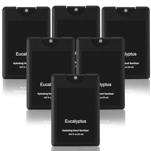 6 Pack Eucalyptus Scented Hand Sanitizer Spray - Travel Size