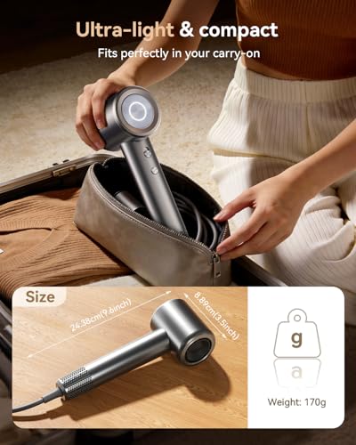 Fast Drying Hair Dryer 160000RPM with Ionic Technology & Attachments