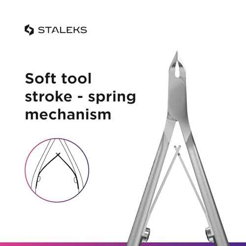 Staleks Pro SMART 10 Cuticle Nippers ? 4 mm Blades ? Satin Finish ? Stainless Steel ? Professional Skin Nippers for Classic Manicure & Hardware Use