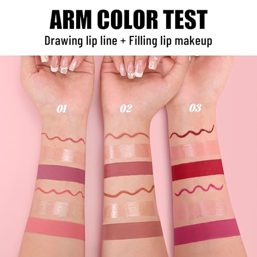 Matte Lipstick Set 6PC with Lip Liner & Plumper Kit