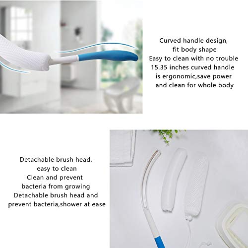 Long Handle Bath Brush for Seniors & Elderly with Anti-Slip Grip