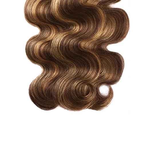 Ombre Brown Human Hair P4/613 Body Wave Human Hair Bundles Blonde Body Wave Brazilian Virgin Hair Two Tone #4 Brown and #613 Blonde Bundles Hair Weave 30 32 34 Inch