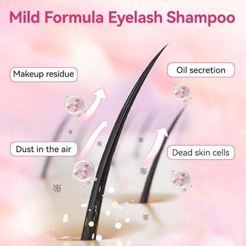 Lash Shampoo Kit 60ml with Brush – Eyelash Cleanser
