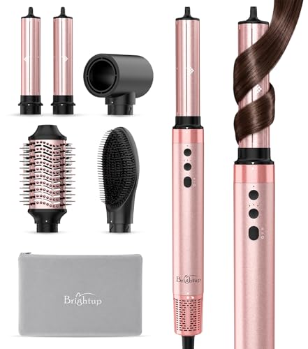 Brightup 5-in-1 Hot Air Styler with Auto Curling Irons & Hair Dryer Brush