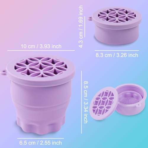 Makeup Brush Cleaner Mat & Holder - Foldable Silicone Organizer