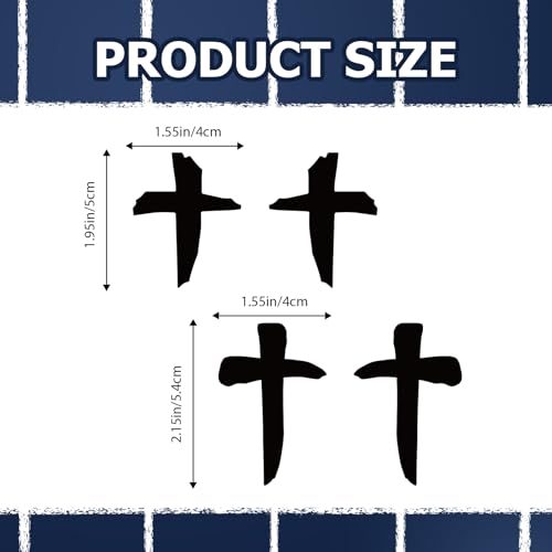 48Pairs 2Style Cross Eye Black Temporary Tattoos, Smudgeproof EyeBlack Sticker for Football Baseball Softball Lacrosse Themed Birthday Party Supplies