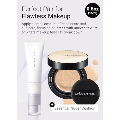 [JUNGSAEMMOOL OFFICIAL] Pro-Lasting Prep Primer #Bare-lavender | 15 ml / 0.50 fl.oz. | Hydrating, Pore-Blurring Korean Primer for face before makeup with Velvet Finish