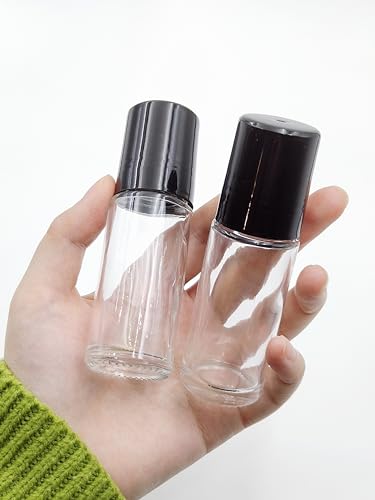 Glass Roller Bottles 30ml/1 Oz Refillable Perfume & Oil Containers - 4 Pack