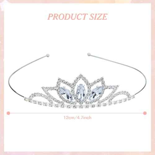 8 Pieces Silver Metal Birthday Party Prom Bridal Wedding Dazzling Rhinestone Princess Crown Headbands Tiaras Headpieces Hair Accessories for Women Girls Brides Bridesmaids