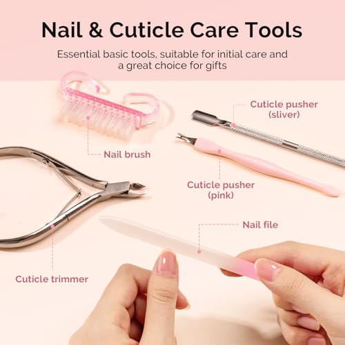 MelodySusie 7-in-1 Cuticle Remover Kit with Cream & Oil