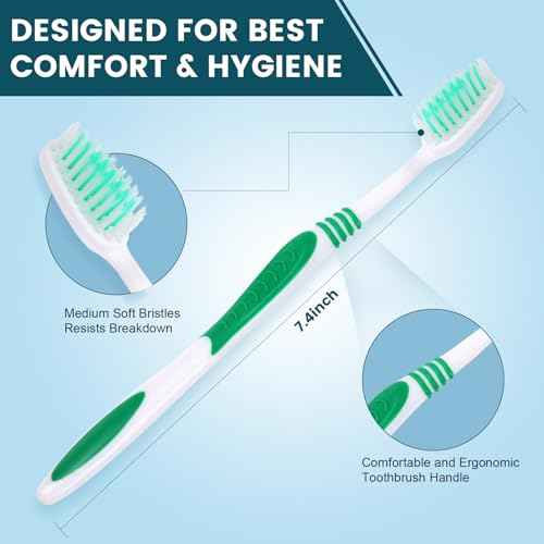 Navona 300 PCS Premium Individually Wrapped Bulk Toothbrush Pack, Disposable Toothbrushes, Kids Toothbrush, Medium Soft Bristle Toothbrushes, Ergonomics Handle, Perfect for Travel Hotel Donation