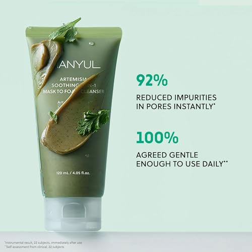 Hanyul Artemisia Soothing 2-in-1 Mask to Foam Cleanser