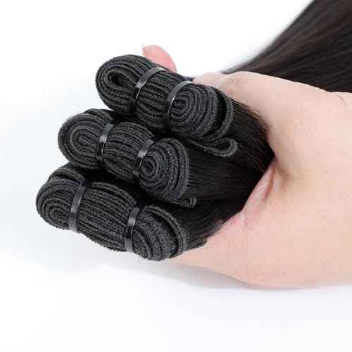 Grand Nature Virgin Human Hair Bundles, Brazilian Raw Virgin Hair Bundles Straight Double Drawn Hair Wefts