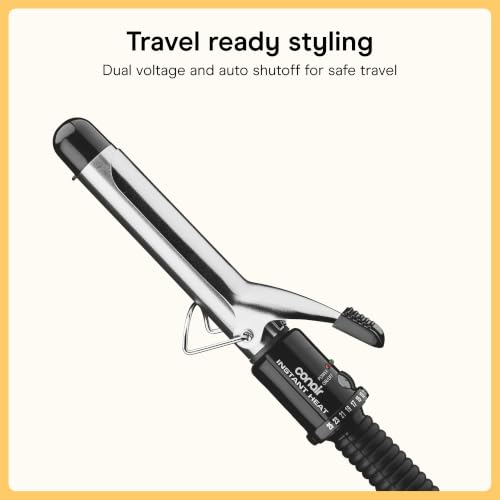 Conair 1-Inch Curling Iron for All Hair Types with Adjustable Heat