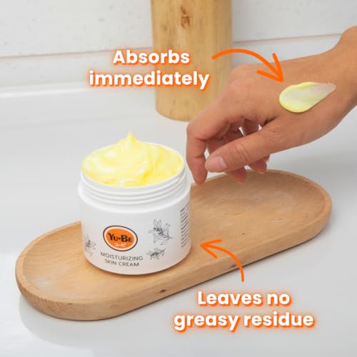 Yu-Be Moisturizing Skin Cream 4.4 Fl. Oz. Jar I Deeply Hydrating Non-Greasy Moisturizer for Dry Skin I Soothing Camphor Calms, Cools, & Relieves Skin I Vitamins Nourish, Repair & Rejuvenate