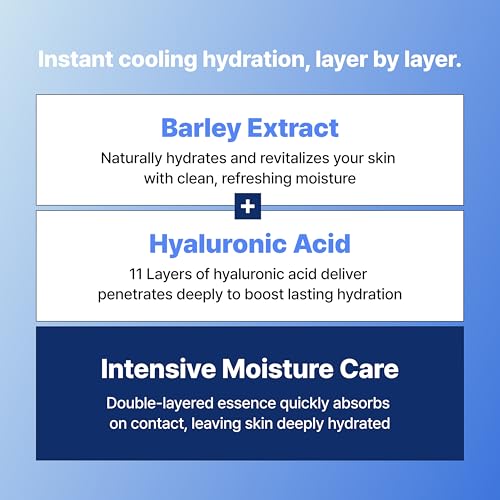 PODL Barley Hyaluronic Frozen40 Essence Toner Pads(70p) | Freeze-Dried Technology for Instant Cooling Hydration & Calming | Dual-Sided Toner Pads for Soft Exfoliating & Smooth Skin | Korean Skin Care