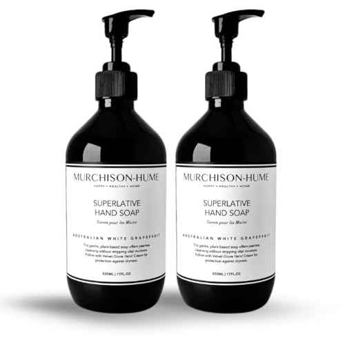 Murchison-Hume Superlative Hand Soap ? Australian White Grapefruit, 2-Pack | Crisp Citrus Luxury for Kitchen or Bathroom | Non-Toxic, Moisturizing & Counter-Worthy Pump Bottles | 2 x 17oz