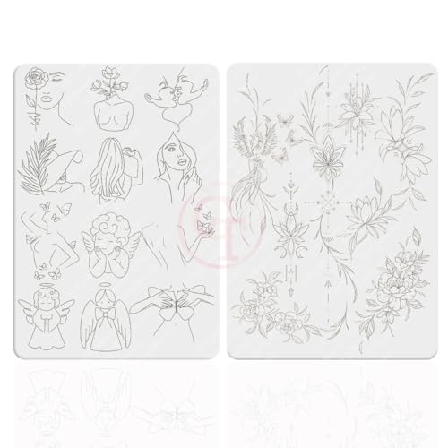 Tattoo Practice Skin Pad 2pcs Double Sided Silicone