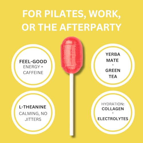 Mollipop Watermelon Lollipops with Yerba Mate & Collagen - 20 Pack