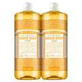 Dr. Bronner's Magic Soap-Pure-Castile Liquid Soap (Citrus, 32oz, 2-Pack)-Regenerative Organic Certified Oils, 18-in-1 Uses: Body, Hair, Laundry, Pets & Dishes, Concentrated, Vegan, Non-GMO
