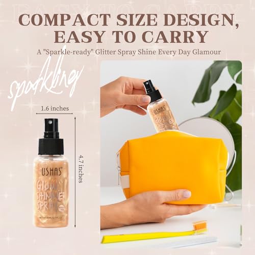 Body Glitter Spray - Quick Drying Shimmer for Women & Men