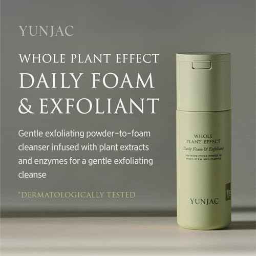 Whole Plant Daily Foam & Exfoliant (2.82 oz) ? Matcha Facial Cleanser, Gentle Enzyme Foam, Suitable for Sensitive Skin, Korean Skincare, Rich Lather, Makeup Remover
