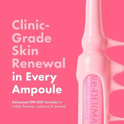 EASYDEW DW-EGF Peptide Re-DERMA Master Ampoule - Korean Anti-Aging Skincare Facial Serum - Firming, Restore skin vitality, Smooth fine lines and wrinkles with Oligo peptide, Niacinamide - 0.42fl. oz.