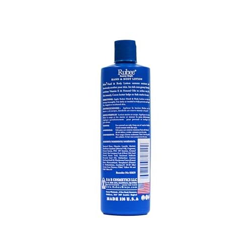 RUBEE Body & Hand Lotion - Pack of 6 Non-Greasy Lotion for Women & Men - 16oz for Extremely Dry Skin - Vitamin E Moisturizer