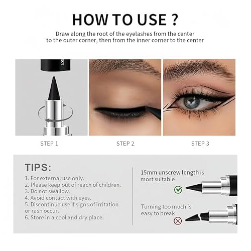 MAEPEOR Matte Gel Eyeliner 12 Colors Smooth Cream Eye Liner Pen Smudge-proof and Waterproof Gel Eyeliner Stick for Women Girls (Matte, L03 Drak Gray)