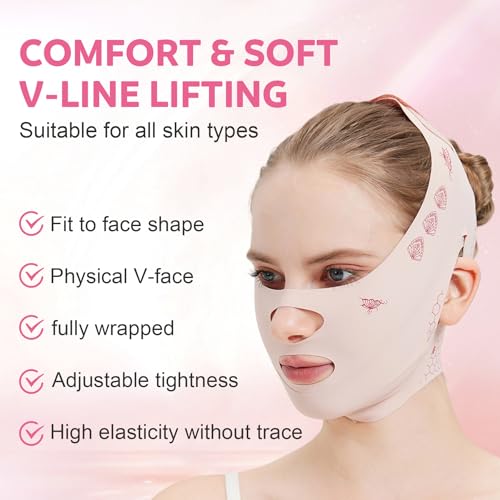 V-Shaped Face Lift Strap - Forehead & Chin Support