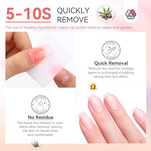 SAVILAND Nail Polish Set Quick-Dry: Summer Jelly Pastel Pink Nail Polish Kit Base-Top Coat 0.34 oz Macarons Candy Transparent Nudes Bluk Nail Polish Non Gel for Finger Toe French DIY Set Women Home