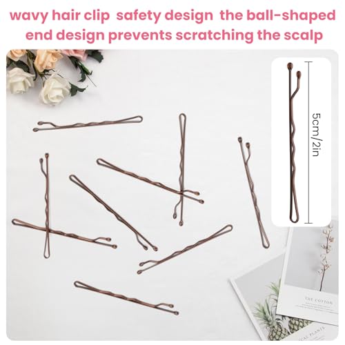 HCYPCV Brown Bobby Pins - All-Day Comfort Hair Accessories (Brown-01)
