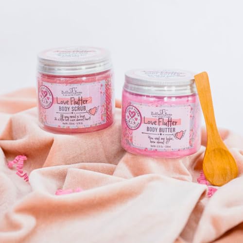 Bella and Bear Love Flutter Gift Set | Body Scrub | Body Butter | Gift for Her
