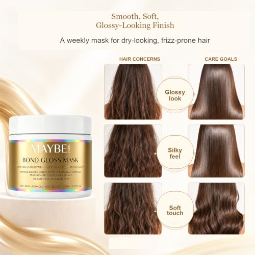Maybe Paris Bond Gloss Hair Mask with Keratin & Hyaluronic Acid - 6.76 fl oz