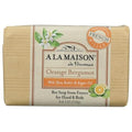 A LA MAISON Orange Bergamot Bar Soap - Triple French Milled Natural Moisturizing Hand Soap Bar (8.8 Oz, 1-Pack)