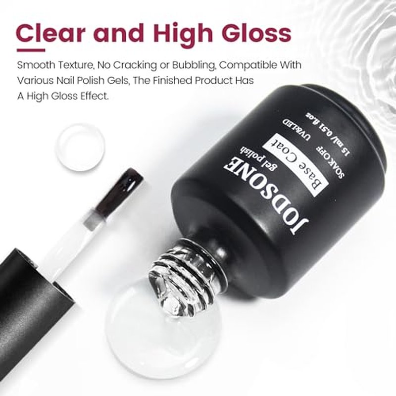 JODSONE 15ML Gel Base Coat - Quick Dry, Durable, No Wipe