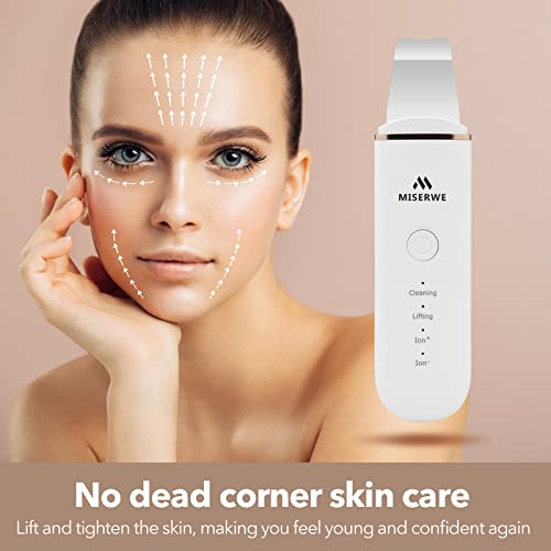 MISERWE Face Skin Scrubber - Deep Cleansing Spatula with 4 Modes