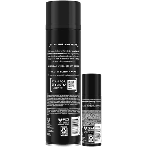 TRESemmé Ultra Fine Hold Hair Spray 2-Pack + Travel Size, Natural 11oz