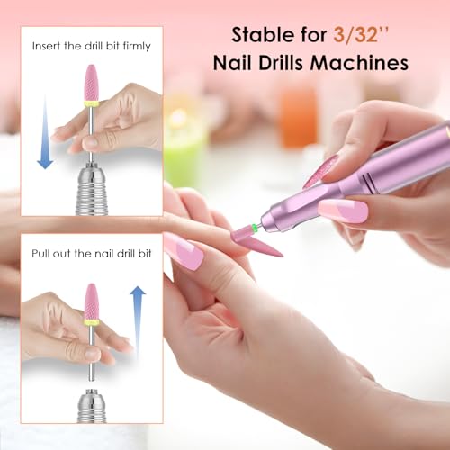 10PCS Ceramic Nail Drill Bits Set - Professional Electric Manicure Tools