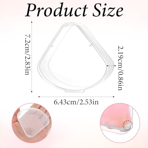 Triangle Makeup Puff Case - 12 Pack Portable Powder Holder