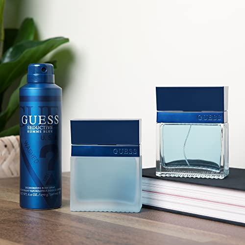 GUESS Seductive Homme Blue Deodorizing Body Spray for Men, 6 oz