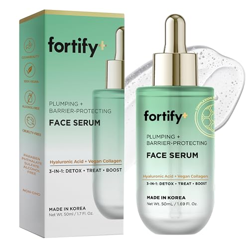 Hyaluronic Acid Serum for Face with Collagen ? 3-in-1: Detox, Treat, Boost ? Hydrating, Firming, Anti-Aging Serum ? Dermatologist Tested Korean Skin Care ? Clean Beauty ? 1.69 Oz