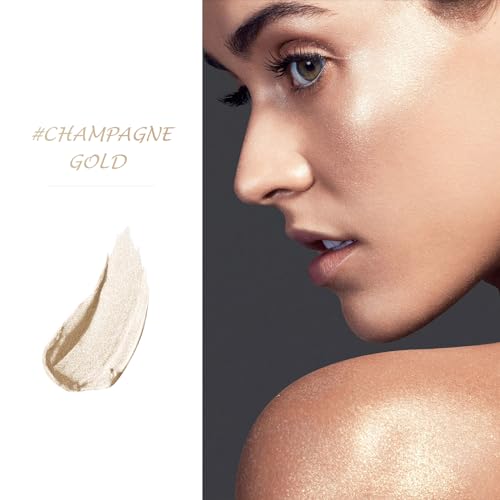 LSxia Champagne Gold Highlighter Palette 0.39oz Shimmer Contour Makeup