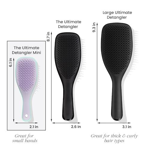 Tangle Teezer The Mini Ultimate Detangling Brush, Dry and Wet Hair Brush Detangler for Traveling and Small Hands, Wisteria Leaf