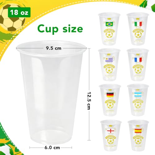 Champion Cups 18 oz - 24 Count England Soccer Party Cups