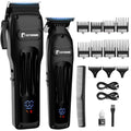 BESTBOMG® Professional Hair Clippers & Trimmer Set Black - Men’s Grooming Kit