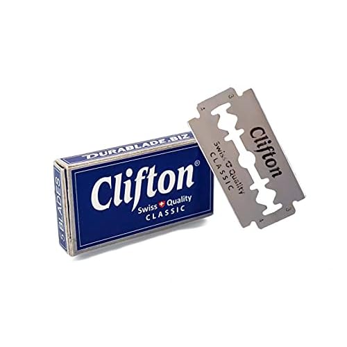 100 Clifton Classic Double Edge Razor Blades For Safety Razor - Men¢¥s Safety Razor Blades For Shaving For Men For A Smooth And Clean Shave (1 Year Supply)