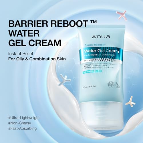 ANUA Barrier Reboot Water Gel Cream - Moisturizer for Oily Skin