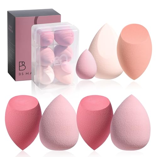 BS-MALL Makeup Sponge Set - 7 Pcs with Storage Case