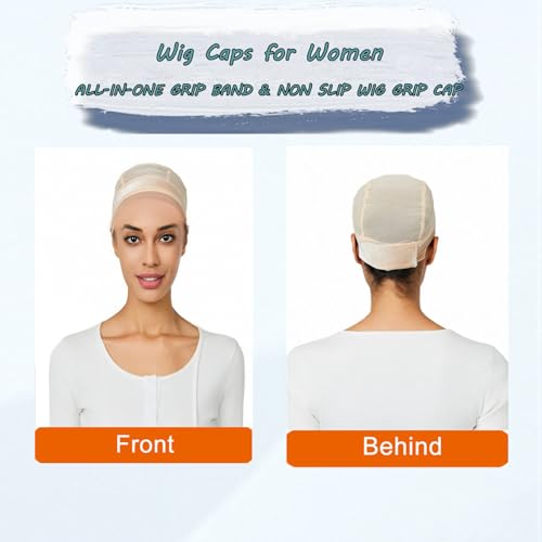 Wig Grip Cap with Non-Slip Velvet Band - Glueless & Adjustable